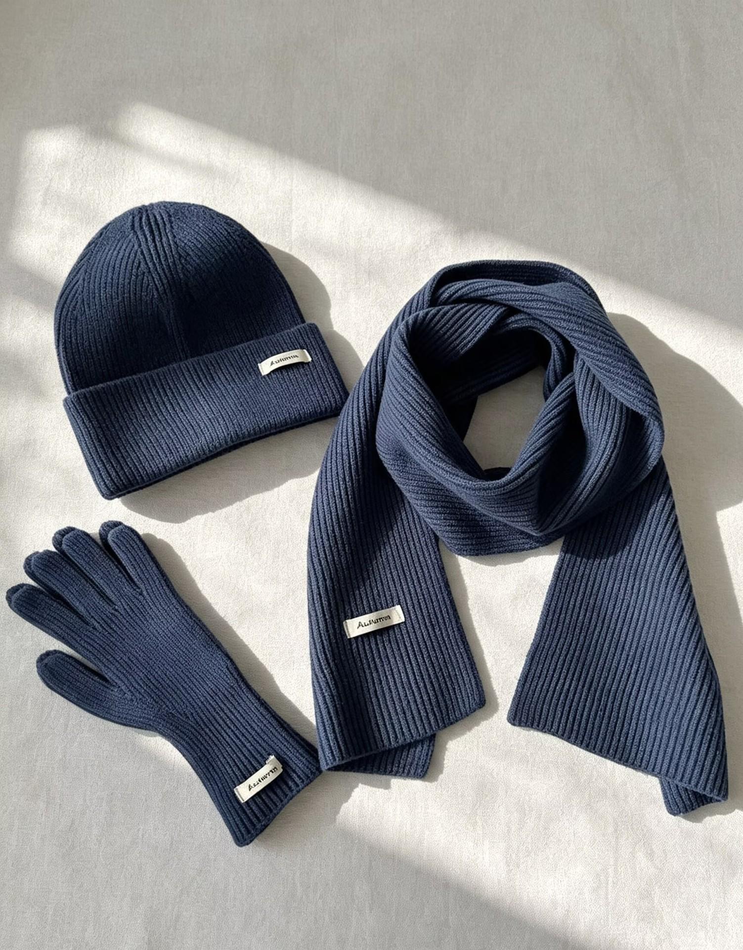 Sada 3 ks Zimná čiapka Šatka Dotykové rukavice Unisex Pletená Teplá čiapka Nákrčník Sada rukavíc Na jeseň zimu Vonkajšie Denné nosenie white