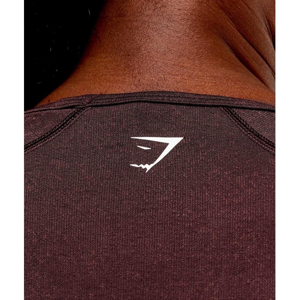 Gymshark Adapt Fleck X Whitney Short Sleeve Crop Top Cherry Purple Rich Maroon B4c3a Pcgn