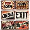 Decor Cinema Vintage Metal Plaque Metal Sign Tin Sign Iron Poster for Movie Theater Club Living Room Home Wall Decor