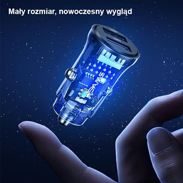 Usams Ład. Sam. C31 3A 2Xusb-Afast Charge Czarny/Black Cc162Cc01(Us-Cc162)