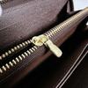 Louis Vuitton Damier Zippy Wallet N60015 Long Wallet Purse Zip Around Ebene Used