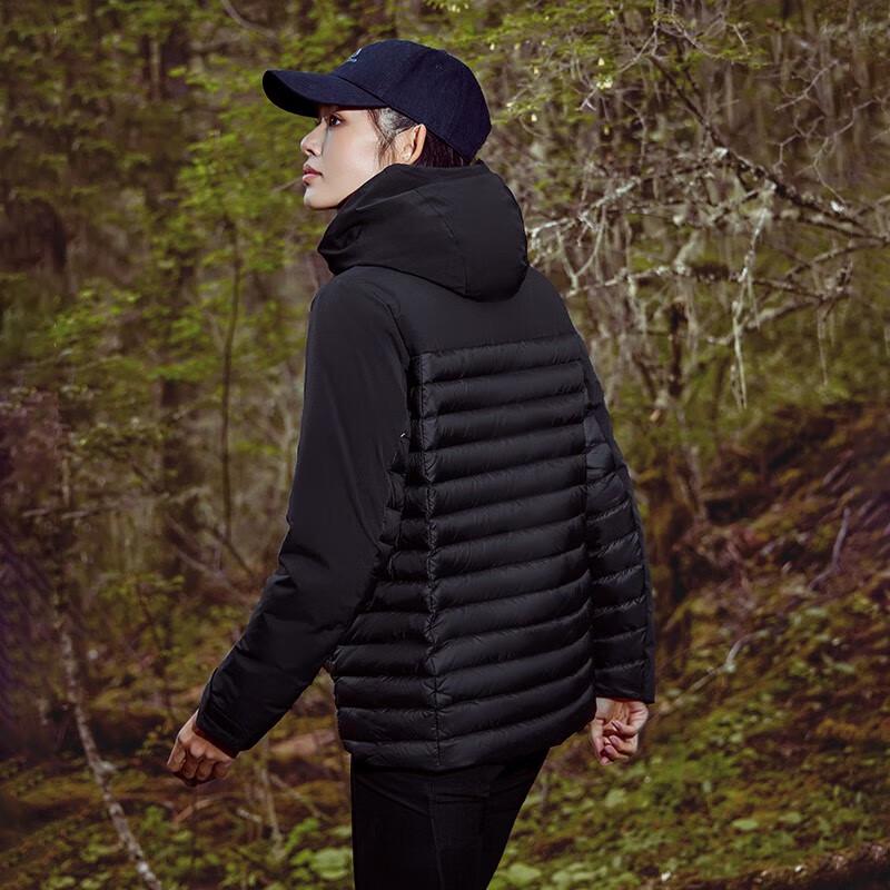 Tuoluzhe Women's Paneled Hooded Puffer Jacket