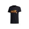 T Shirts Men's Black Crew Neck Moderate Straight Fit FT8833