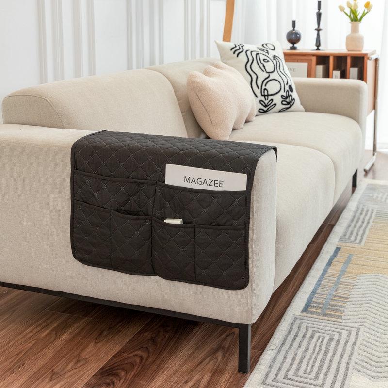 Uniwersalna ultradźwiękowo wytłaczana podkładka podłokietnika z miejscem do przechowywania na sofy nowoczesne minimalistyczne na każdą porę roku