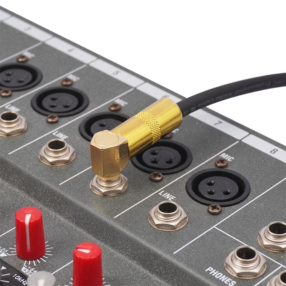 1-20Pc Audio Adapter 6.35mm Audio 1/4 Inch TS Plug DIY TS Male Solder Jack Connector Straight Head 90° Right Angle Head Plug