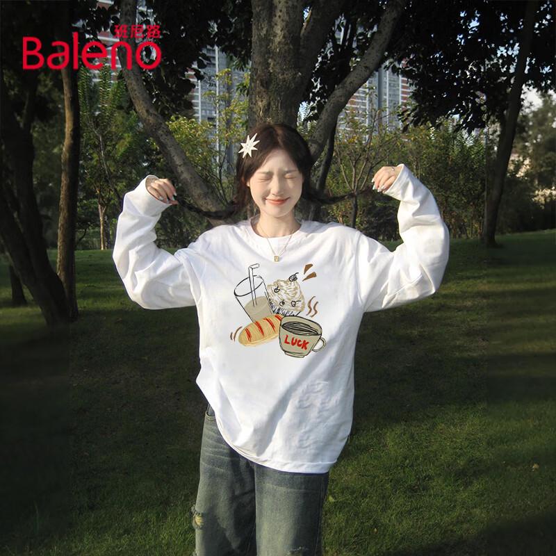 Женская футболка Baleno 2026 Весна/Лето, 100% хлопок, с длинным рукавом 5XL