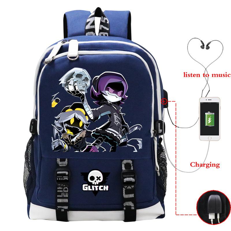Murder Drones Leisure Travel Backpack Multifunctional USB Student School Bag Large Capacity