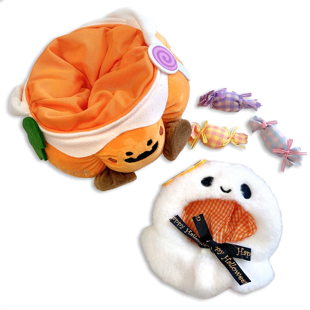 

Ghost Poncho Pumpkin Bag Set for 10cm Plush Kigurumi Otaku Doll Kpopdoll Costume & Toy, Accessories, Activities, Mascot, [Used]