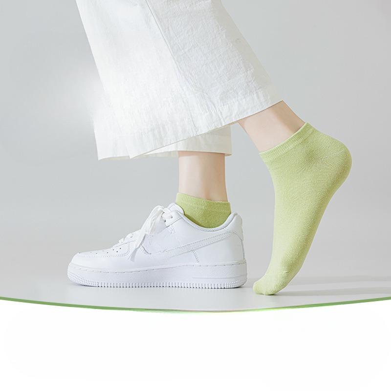 Summer Women's Thin Short Socks, Pure Cotton Sweat-absorbing Boneless Socks, All-cotton Women's Socks, Spring and Summer Candy-colored Socks