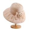 Mesh Flower Bucket Hats Women's Fashionable Elegant Wide Brim Sun Protection Beach Caps for Summer Outdoor Travel Sun Hats