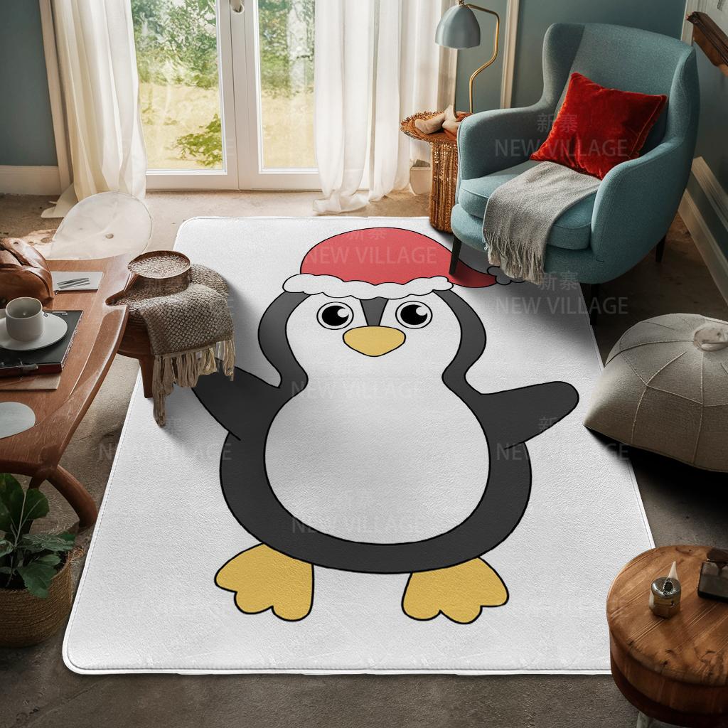 House Entrance Carpet Home Door Mat Living Room Bath Foot Bathroom Non-slip Water Absorption Rugs Bath Merry Christmas Winter