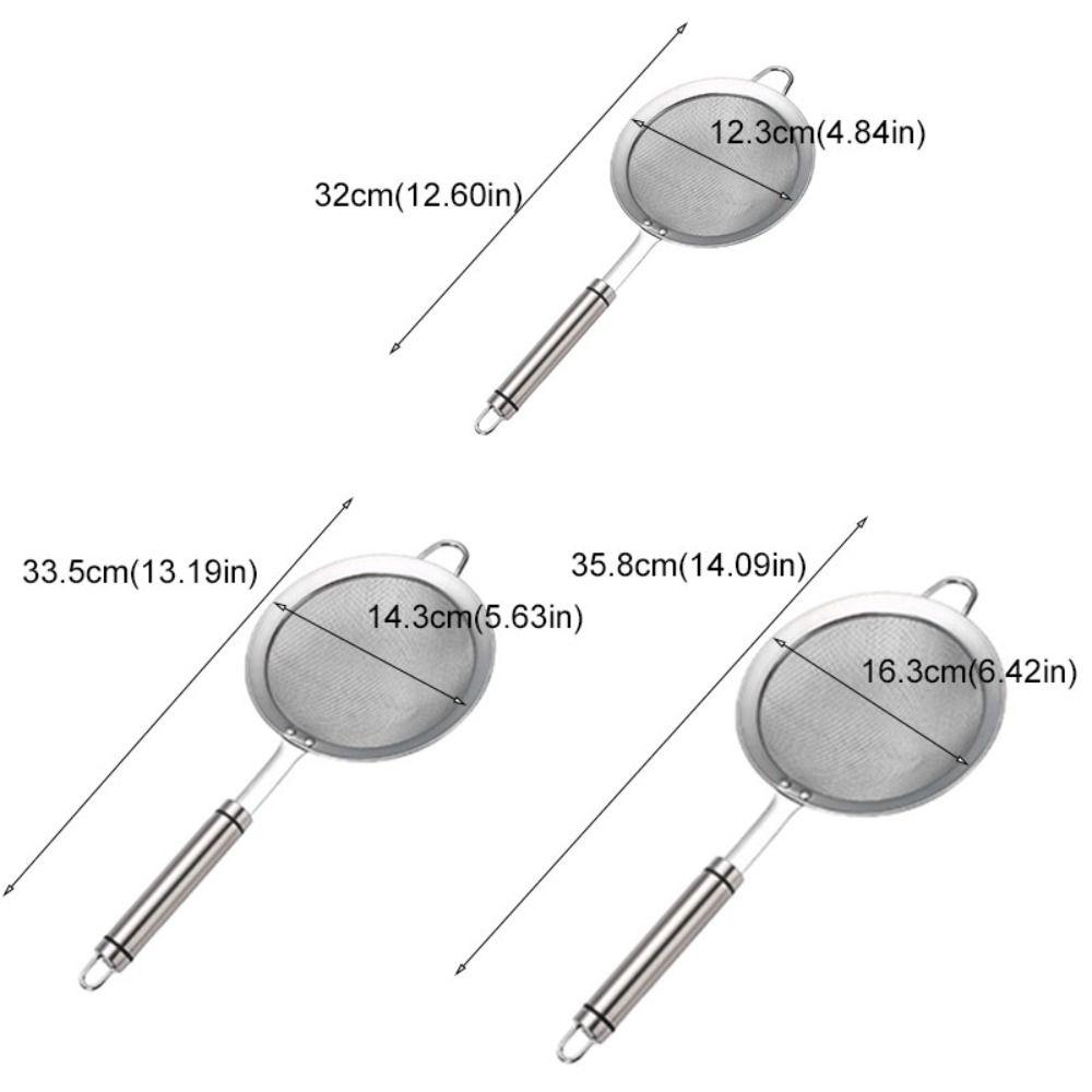 Stainless Steel Frosting Filter Ergonomic Handle Kitchen Colander Food Strainer  Soy Milk
