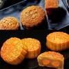Mooncake Barrel Mold with 6pcs Flower Stamps Hand Press Moon Cake Pastry Mould DIY Bakeware Mid-autumn Festival