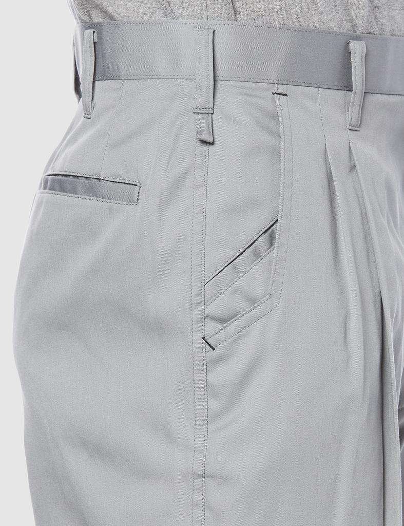 [COCOS Nobuoka] A-4453 Two-pleat Slacks, Gray, Size 106