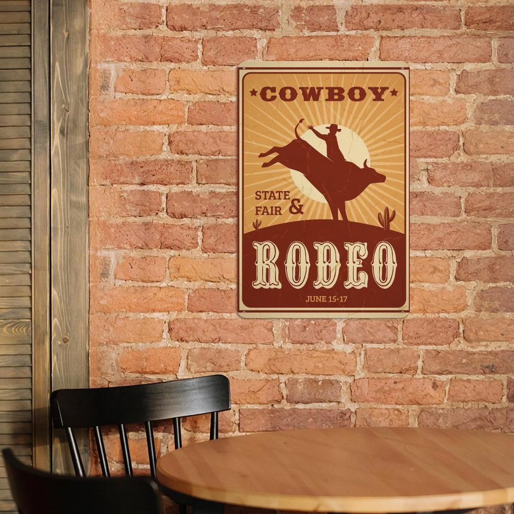 1 Pack Industrial Retro Tin Sign with Weathered Rust Detail for Decor Spaces, Offered In 20x30cm or 30x40cm