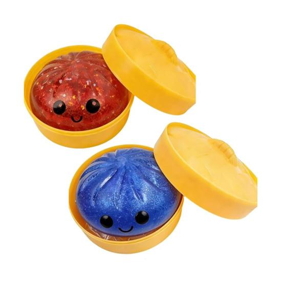 Steamed Bun Squeeze Toy Soft TPR Fidget Toys Sensory Stress Reliever Cute Slow-Rising