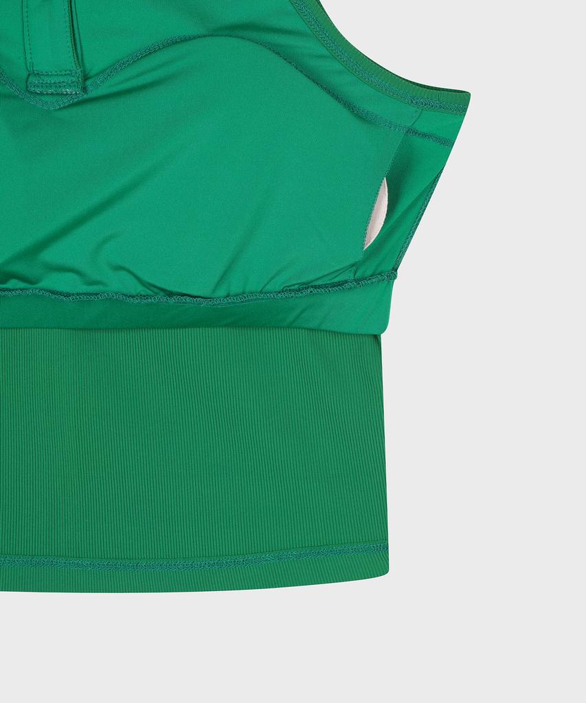 SERGIO TACCHINI W Rib Slim Sleeveless Polo (Green)
