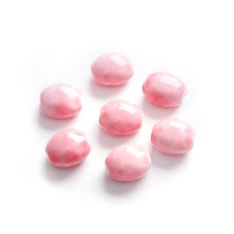 5 ks 21x18mm květinová glazura porcelánové korálky Široké fazolové keramické korálky pro výrobu šperků DIY kouzla Náramek Náhrdelník řemesla