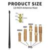Fits the Wrangler's 13-inch car radio mast