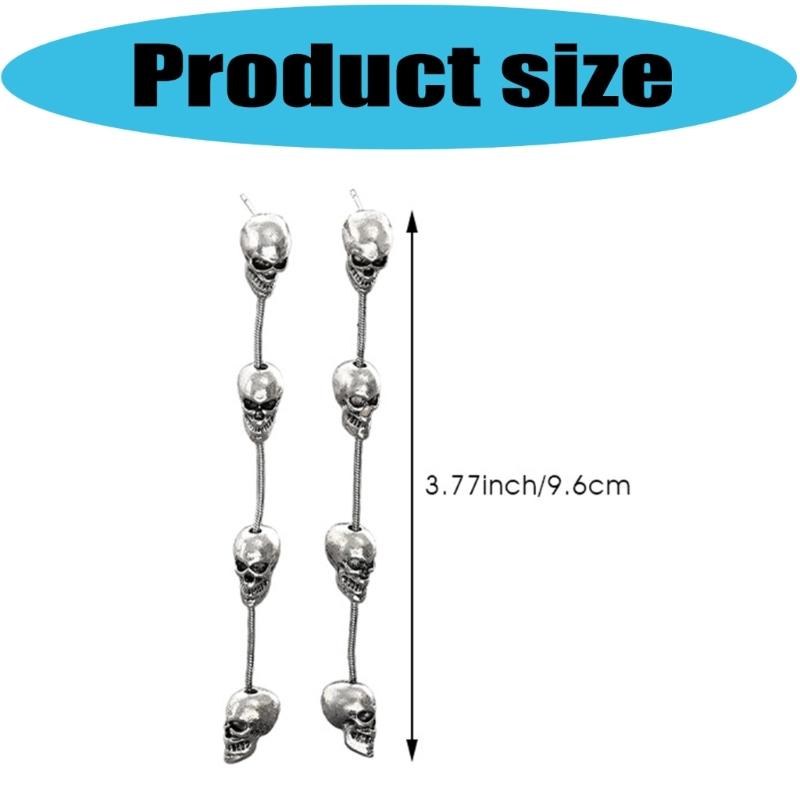 Skeleton Drop Earrings Portable Tassels Goth Festival Jewelry for Women