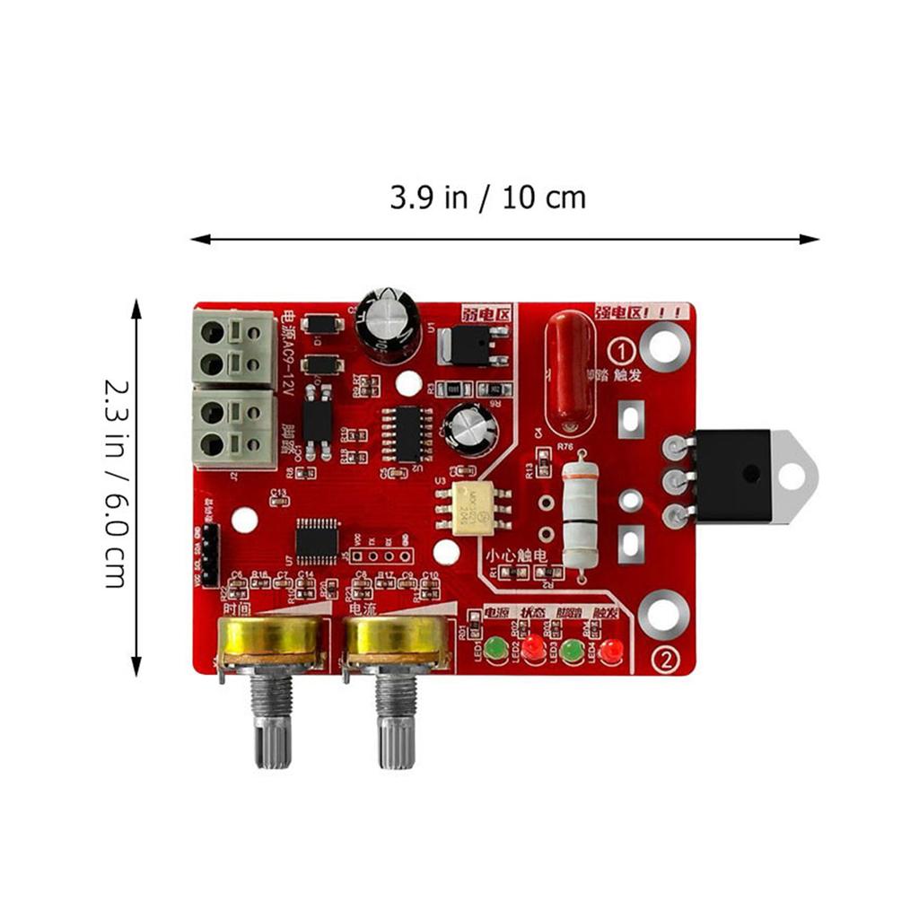 Spot Welder Control Board Adjustable 100A Digital Display DIY Controller Panel for Spot Welding Equipment Controller Panel