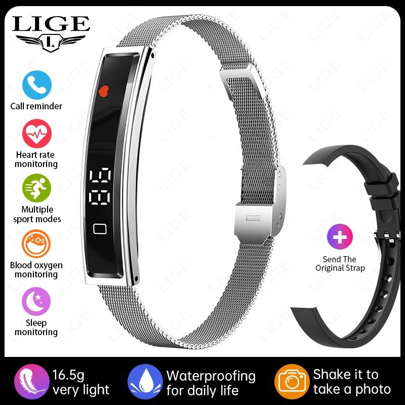 LIGE Nuovo Braccialetto Intelligente Sport, Fitness e Rilevamento Salute Impermeabile Bluetooth Smart Bracelet