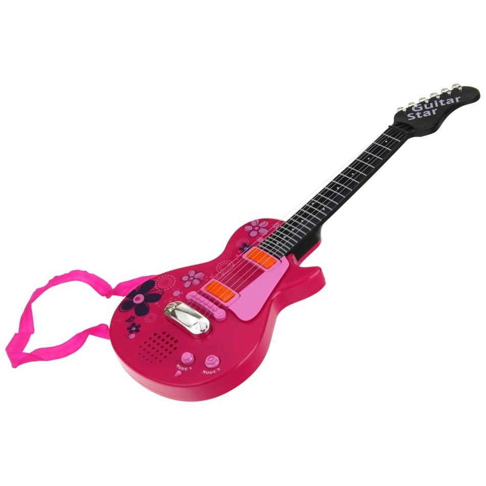 Electric Guitar For Kids Rock Metal Strings Pink