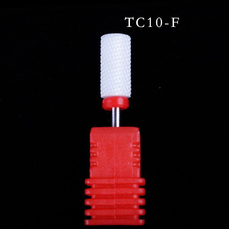 Nail Art Ceramic Grinding Head, Single Corn Bullet Cylindrical Rocket-Shaped Nail Electric Grinding Machine Accessories Grinding Head