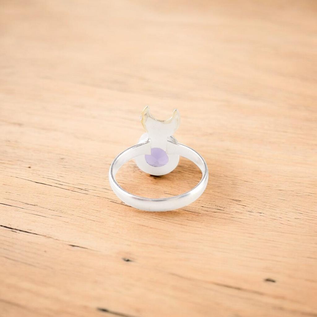 Purple Iolite Gemstone 925 Stamped Silver Jewelry Handmade Stylish Ring For Gift RR-58-9