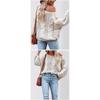 Women S Loose Fit Long Sleeve Knit Sweater Crew Neck Casual Pullover