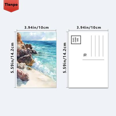 32pcs, Sea Wolf Landscape Collection Postcards, Wall Stickers, Mailing Cards, Greeting Cards, DIY Postcards, Souvenir Postcards,