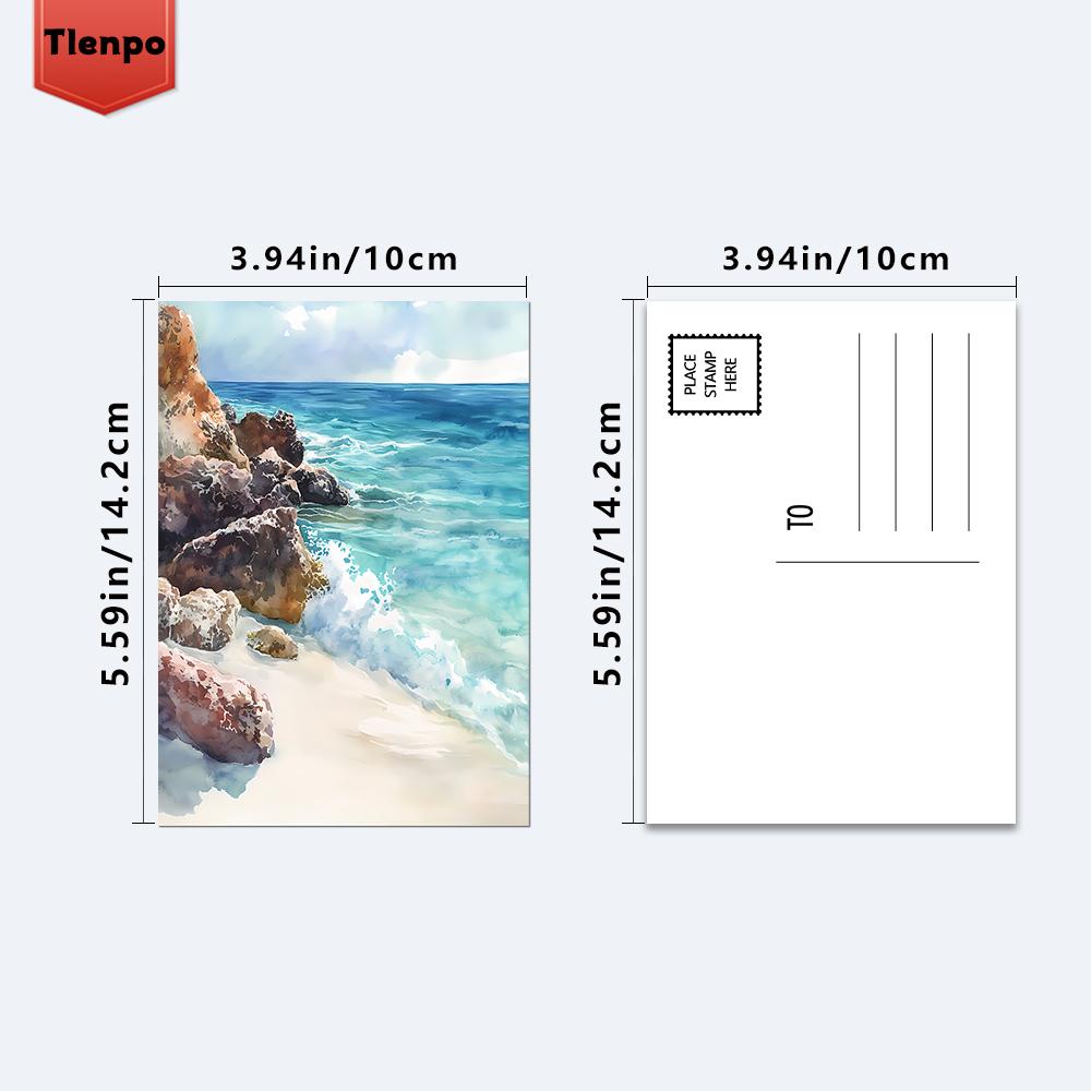 32pcs, Sea Wolf Landscape Collection Postcards, Wall Stickers, Mailing Cards, Greeting Cards, DIY Postcards, Souvenir Postcards,