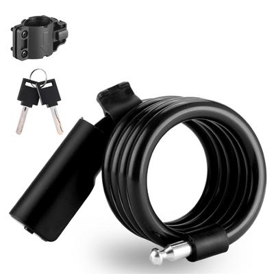 Cadenas de Sécurité Portable pour Vélo Câble d'Acier Antivol Serrure Élastique Câble d'Acier pour Vélo de Route Cadenas de Vélo