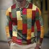 Haine Bărbați Imprimeu Digital 3D Cămașă Polo Casual Bărbați Sport Mânecă Lungă Primăvară Toamnă Topuri cu Guler Bărbați Sport Golf Polo