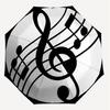 1PC music note Umbrella-8-Rib Reinforced, Automatic Open, Lightweight & Durable, Cute Fashion Accessory for Outdoor-P2700