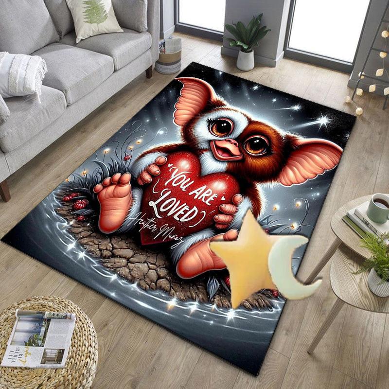 Mysterious Little Monster Office Rug Chair Mat, Game Carpet, Suitable for Front Door, Bedroom, Living Room, Desk, Holiday Gift