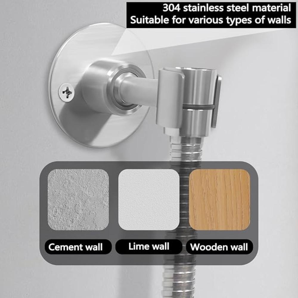 Heavy Duty Shower Holder Stainless Steel Adjustable Wall Mounted Rustproof Shower Head Bracket for Bathroom Shower Accessories