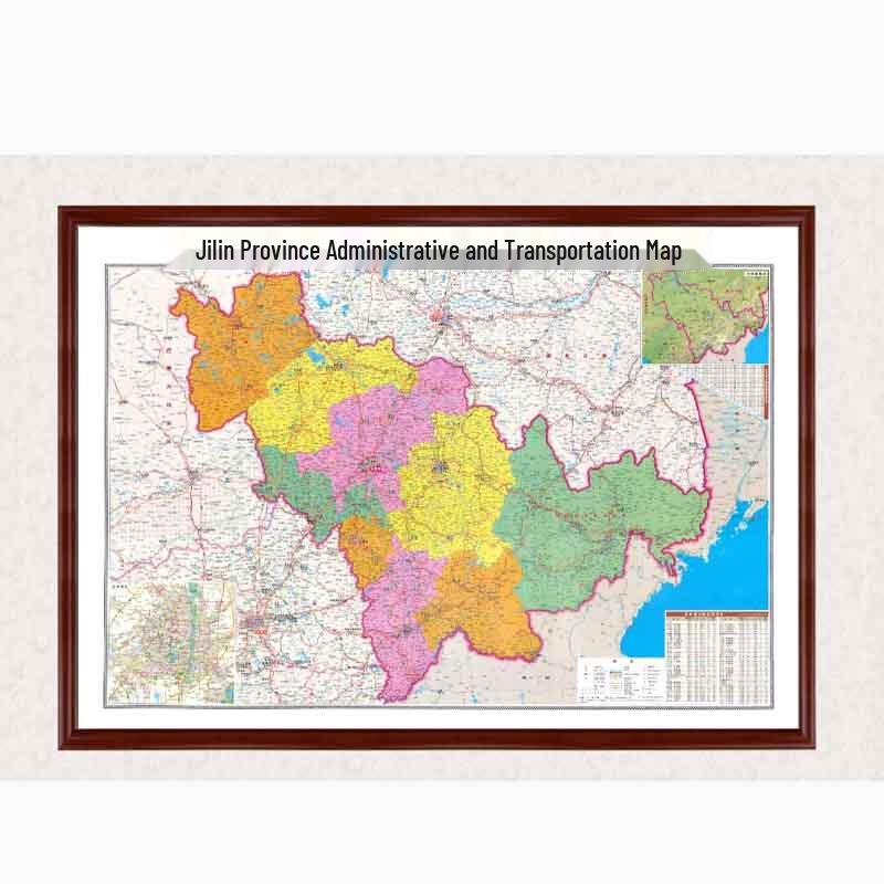 Explorer Framed World & China Map