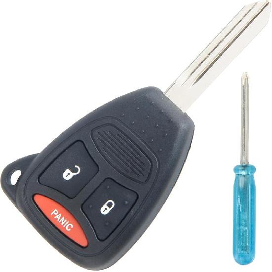 M3N5WY72XX Key Fob Shell Case Compatible with Caravan Town & Country Grand Caravan 2004-2007 3 Buttons A 1PCS