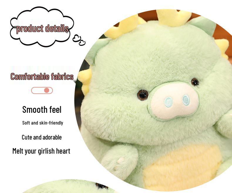 Adorable Dragon Pig Plush Toy: Dragon Baby Cushion Doll Birthday Gift.