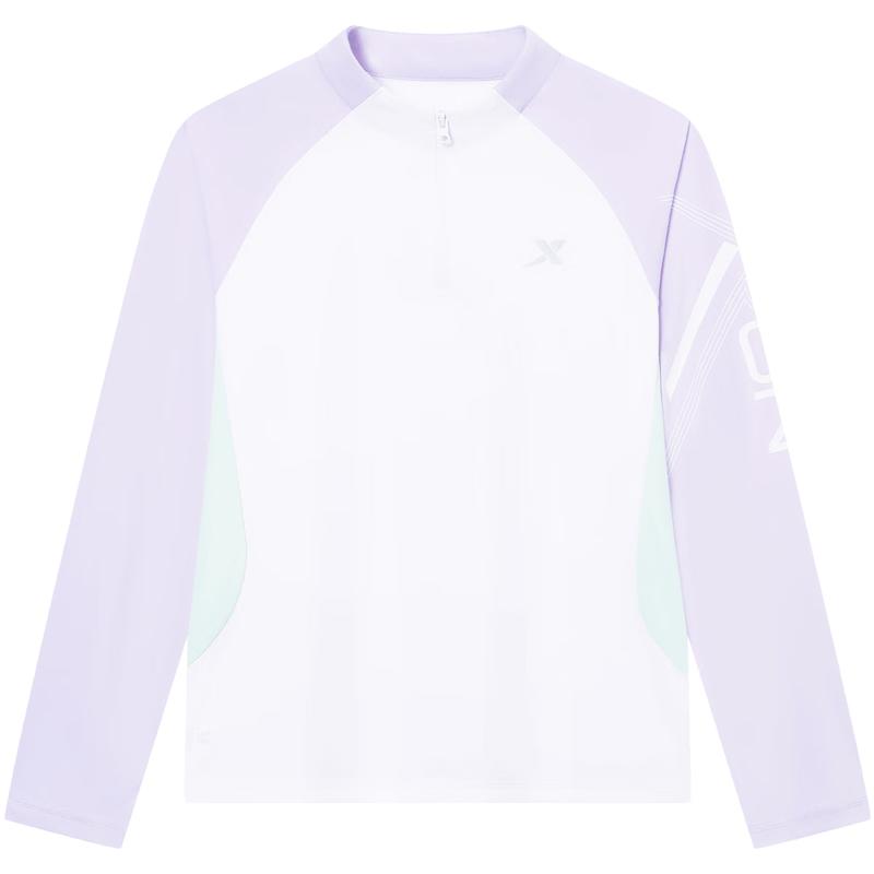 Xtep Girls Half-Zip Moisture-Wicking Sports Top