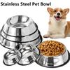 Stainless Steel Pet Bowl Non-Slip Dog Cat Bowl for Food Water Feeding Large Small Chew-resistant Pets Dish Heavy Duty Easy Clean
