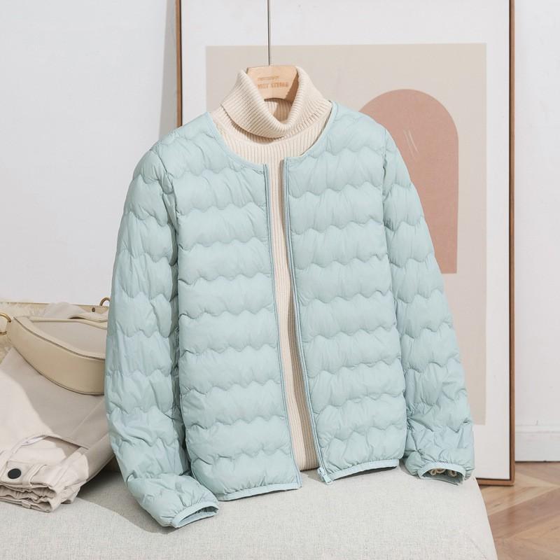Womens Lightweight Hoodless Down Vest Short Puffer Jacket 90% White Duck Warm Winter Outerwear
