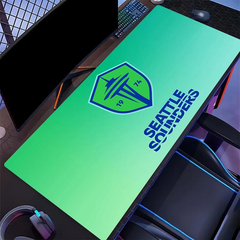 Seattle Sounders FC Print  Cushion Non-slip Laptop Tablet Big Mousepad XXL Mat Mini PC Playmat With Lock edge