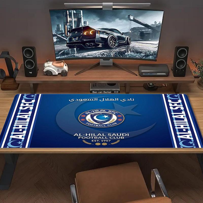 Al-Hilal SFC Color Mouse Pad Large Gaming Table Cushion Non-slip Laptop Tablet Big Mousepad XXL Mat Mini PC Playmat With Lock Edge