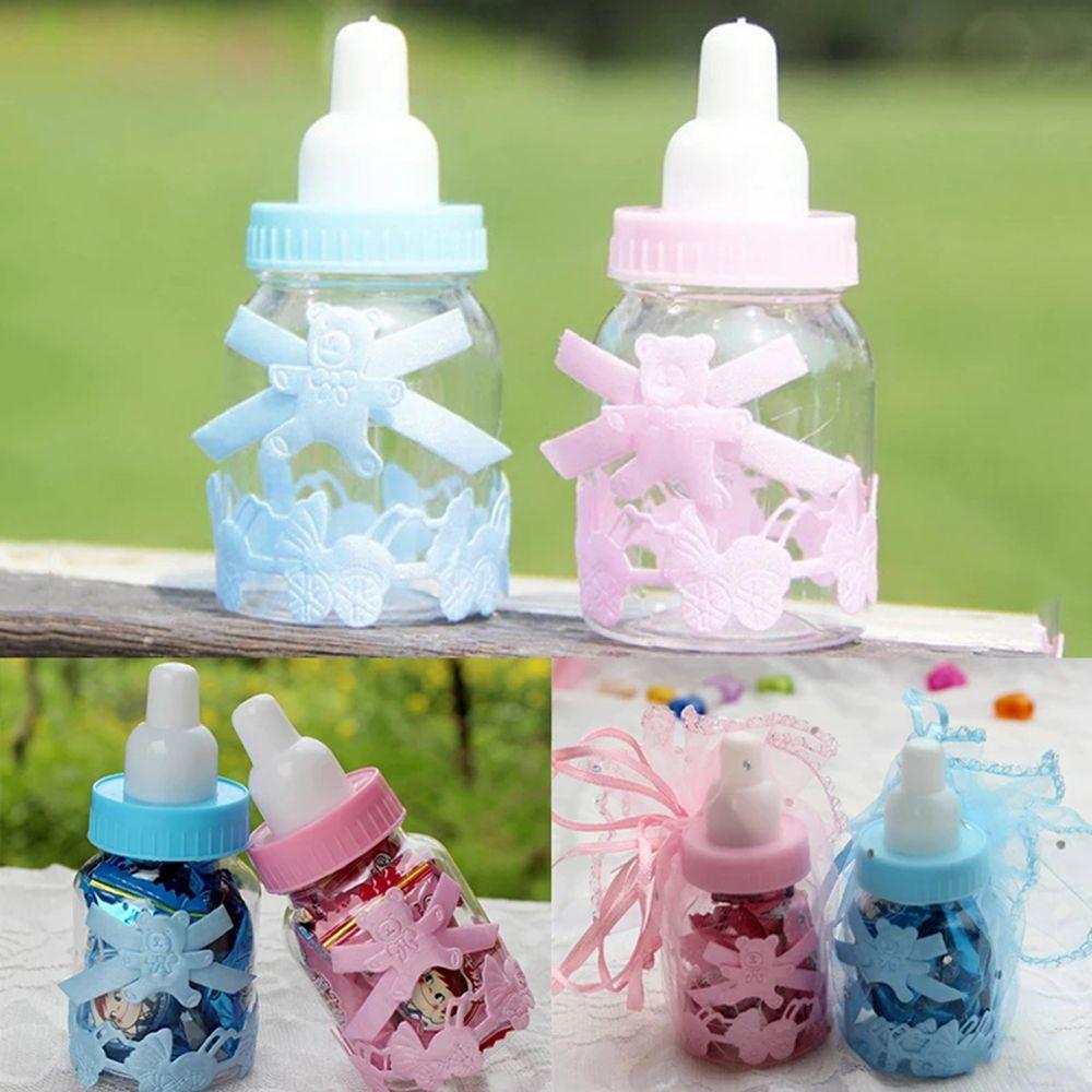 Cute Transparent Christening Party Favour Decoration Favour Bottle Candy Box Fillable Bottles