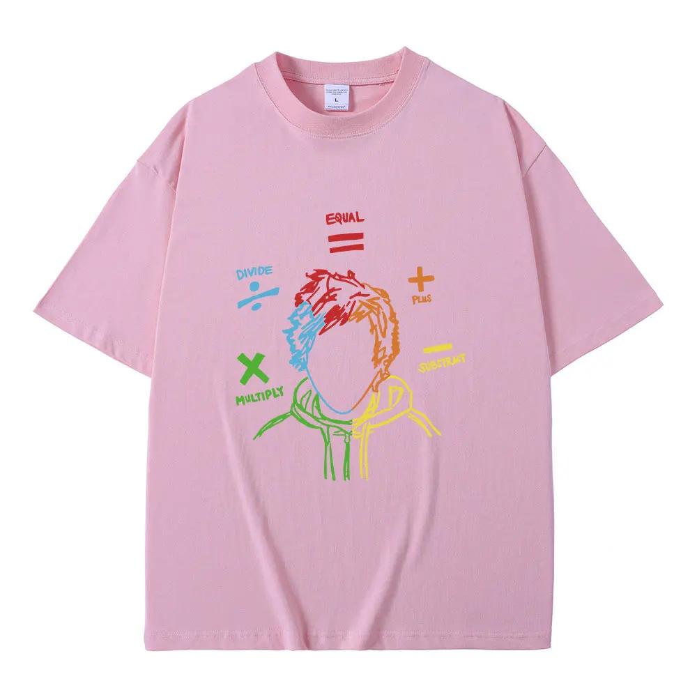 Retro Hip Hop T-shirt Street wear Ed Sheeran Math Tour Sheerios T-shirt 100% cotton casual short sleeve T-shirt