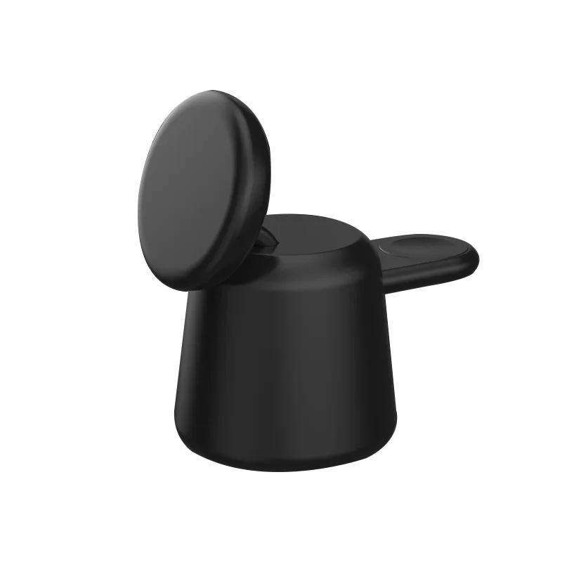 

Магнитная беспроводная зарядная станция 3 в 1 для Magsafe iPhone 15 14 13 12 Pro Max AirPods Pro Apple Watch 9 8 Станция быстрой зарядки чёрный