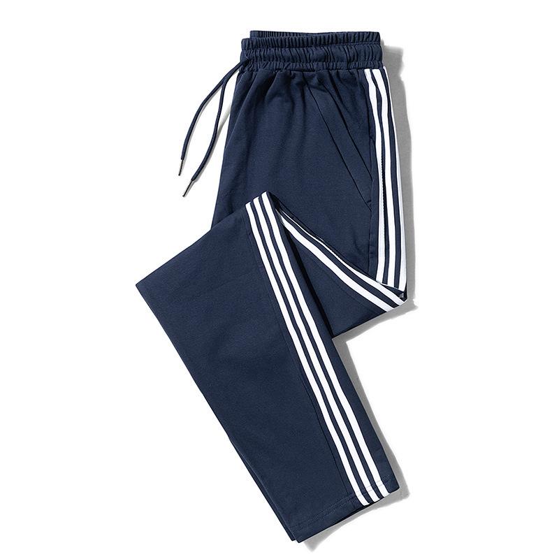 Men's Casual Three-Stripe Sportswear Set: Lightweight Spring/Autumn Jacket, Outdoor Running Hoodie, and Sweatpants Two-Piece Set. 4XL