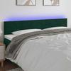 Vidaxl Bed Headboard with LED, Dark Green, 160X5X78/88 Cm, Velvet